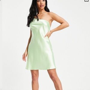 New one shoulder satin dress